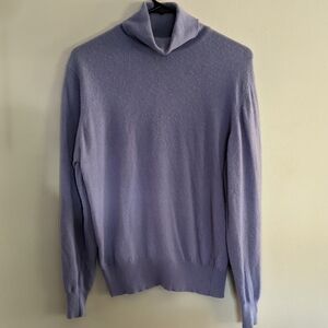 Cashmere Turtleneck Sweater Made in Scotland Lavender